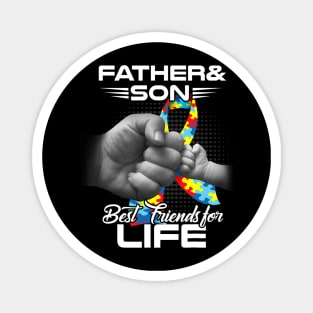 Autism Dad Father & Son Best Friends for Life Matching Magnet